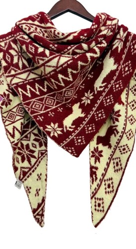 Nordic fair isle snowflake dog - nordic,