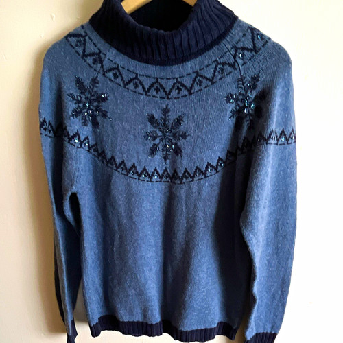 Vintage christmas blue wool - vintage,