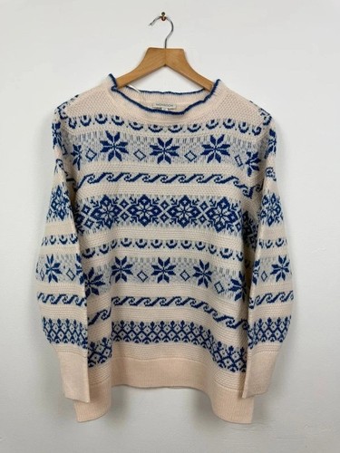 Monsoon cream blue fair isle - cream,