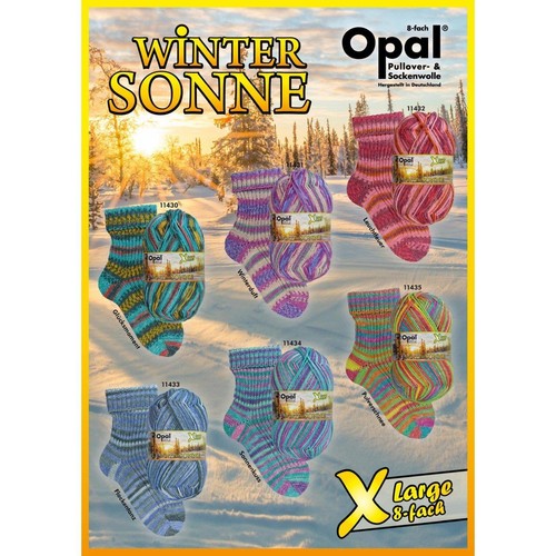 Opal wintersonne 8ply sock - "wintersonne",