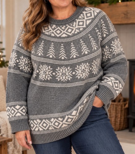 Grey fair isle - tu,